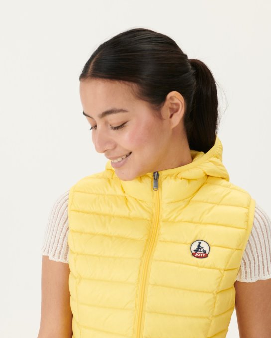 Piumino Leggero Smanicato Soft Giallo Mali Jott New In