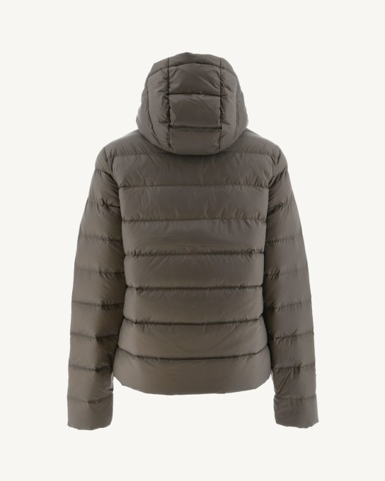 Jott New In Taupe Jane Piumino Dritto Con Cappuccio