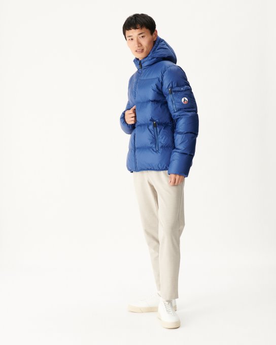 Piumino In Denim Scuro Con Cappuccio Java Jott New In