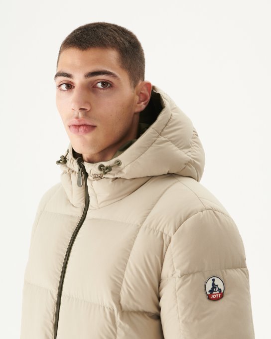 Piumino Caldo Con Cappuccio Militare/beige Toronto Jott New In