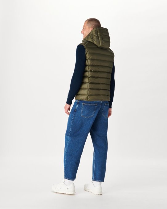 Piumino Militare Senza Maniche Argento Hot New In