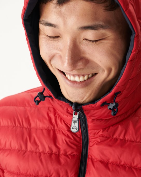 Jott New In Piumino Leggero Reversibile Blu Navy/rosso Amsterdam