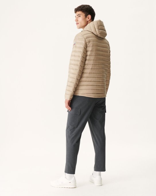 Jott Nuovo In Giacca Imbottita Reversibile Con Cappuccio Militare / Beige Bergen