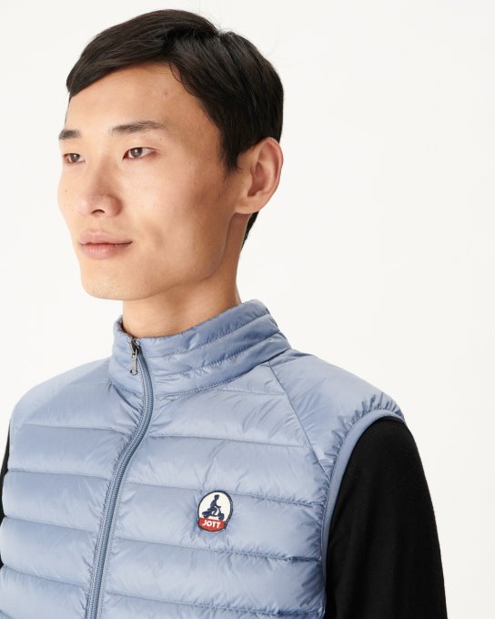 Jott New In Piumino Smanicato Blu Lavato Tom