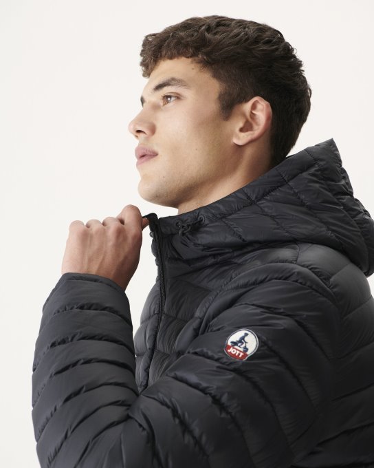 Jott New In Stampa Militare Tono Su Tono/piumino Leggero Reversibile Nero Amsterdam