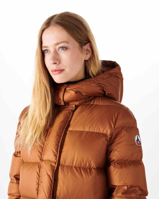 Piumino Lungo Con Cappuccio Toffee Karachi Jott New In