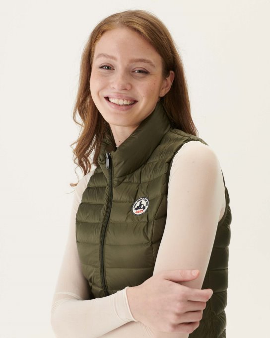 Piumino Leggero Smanicato Jott New In Army Seda