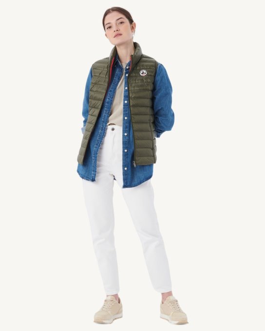 Piumino Leggero Smanicato Jott New In Army Seda