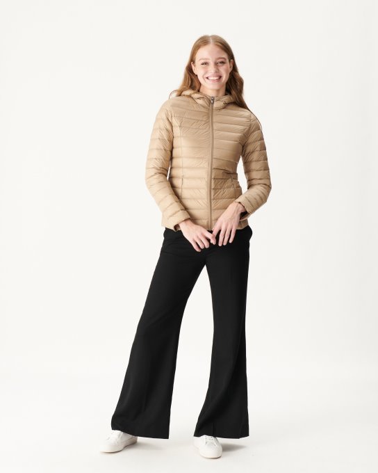 Piumino Leggero Con Cappuccio Jott New In Cloe Beige