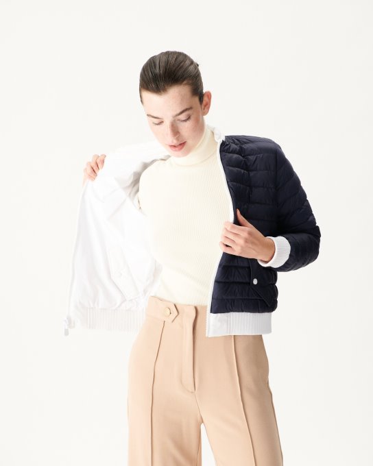 Jott New In Piumino Reversibile Bianco/blu Navy Hanoi