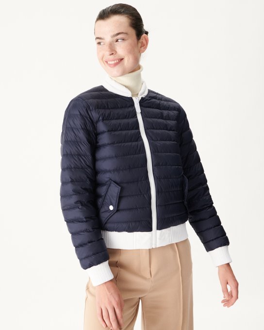 Jott New In Piumino Reversibile Bianco/blu Navy Hanoi