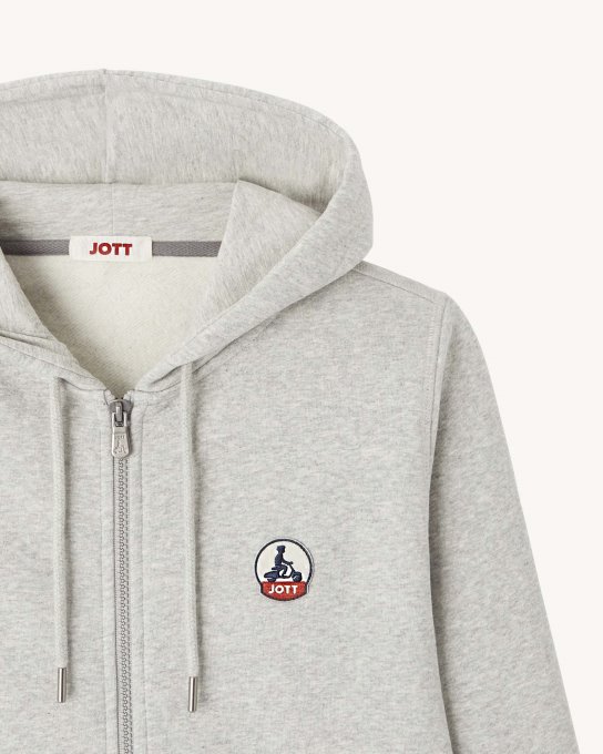 Felpa Con Cappuccio Oaxaca Grigio Melange Jott New In